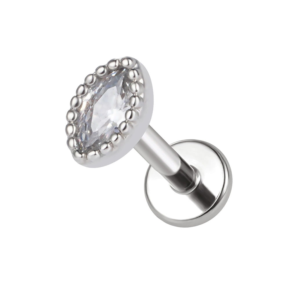 316L Surgical Steel Threaded Labret Piercing