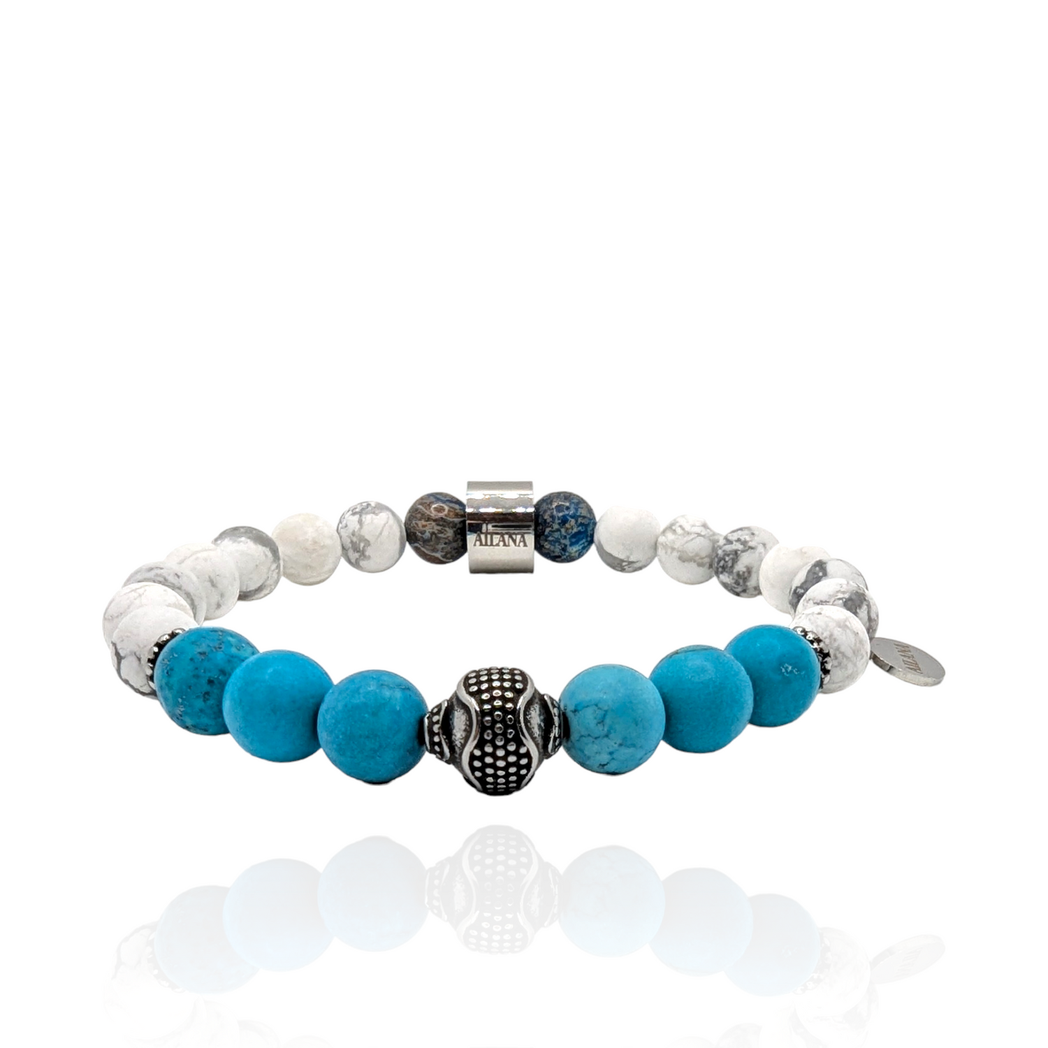 Turquoise Bead Stone Bracelet for Women Men