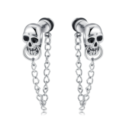 Skull Men Earrings (1 unit)
