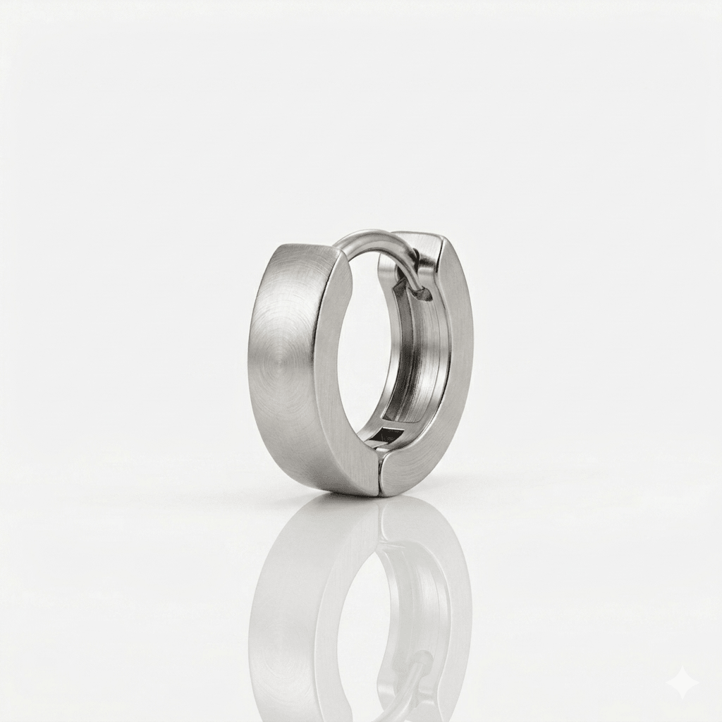 Pendiente aros 0,8 cm en acero inoxidable (1 unidad) - AILANA JEWELRY