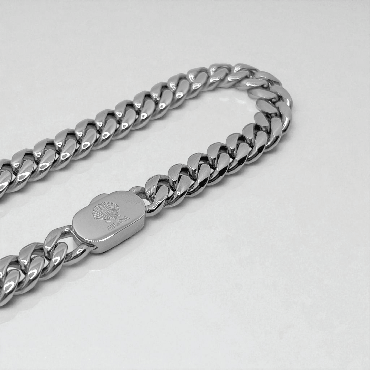 Pulsera con eslabones de 8 mm plateado - AILANA JEWELRY