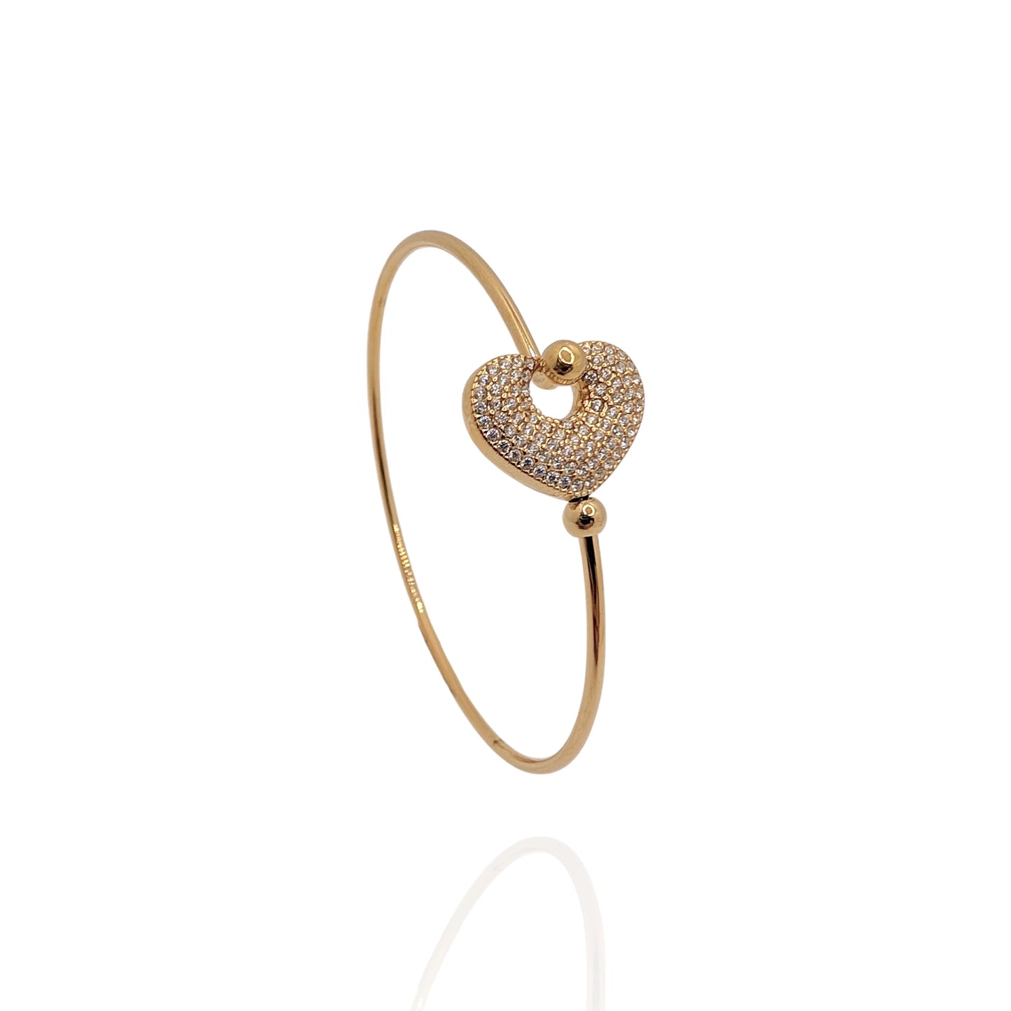 Brazalete Corazon y zircones
