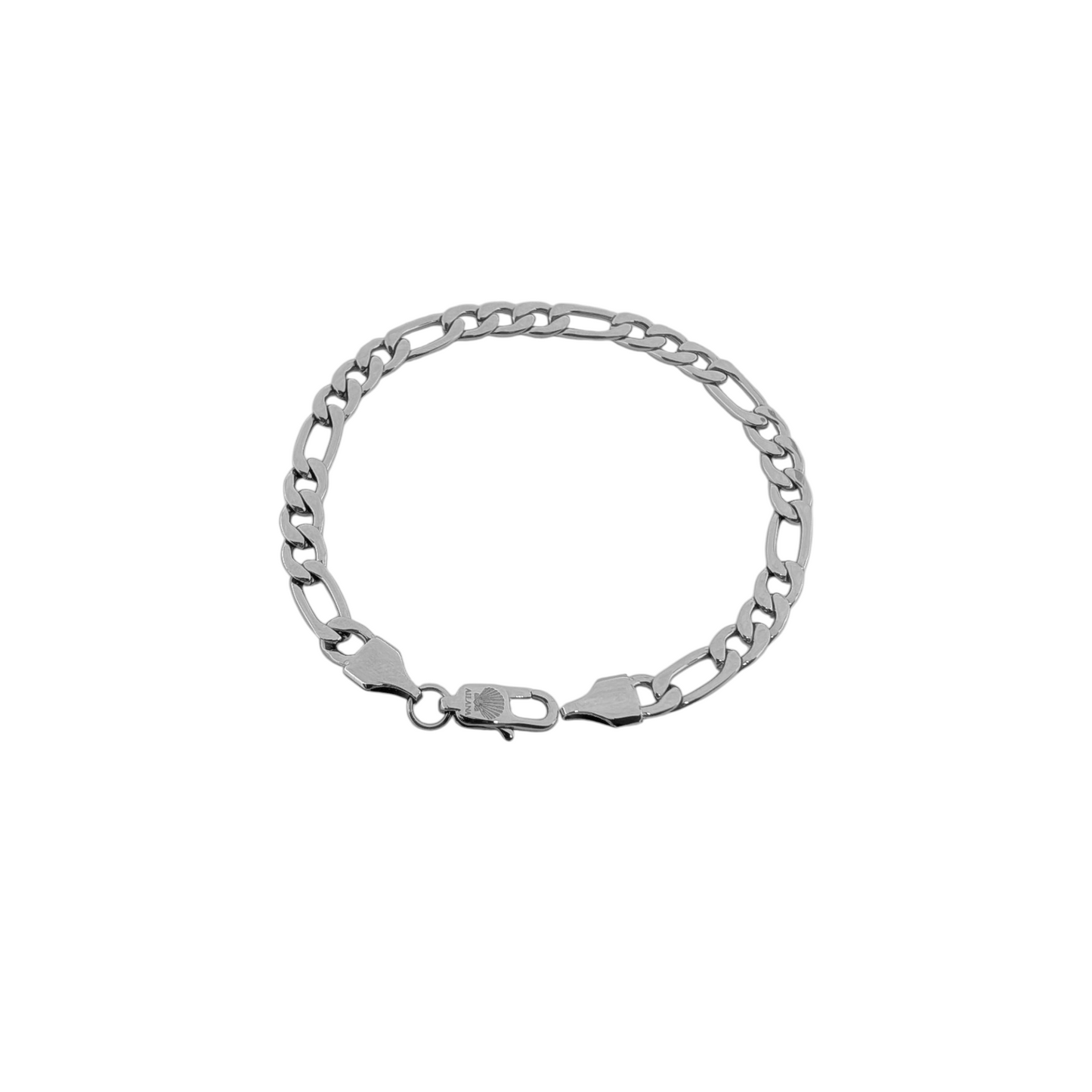 Pulsera de cadena con eslabones de 5 mm (plateado)