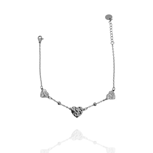 Pulsera fina 3 Corazones