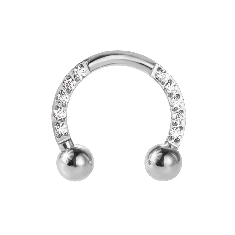 Titanium Horseshoe Nose Aros Piercing