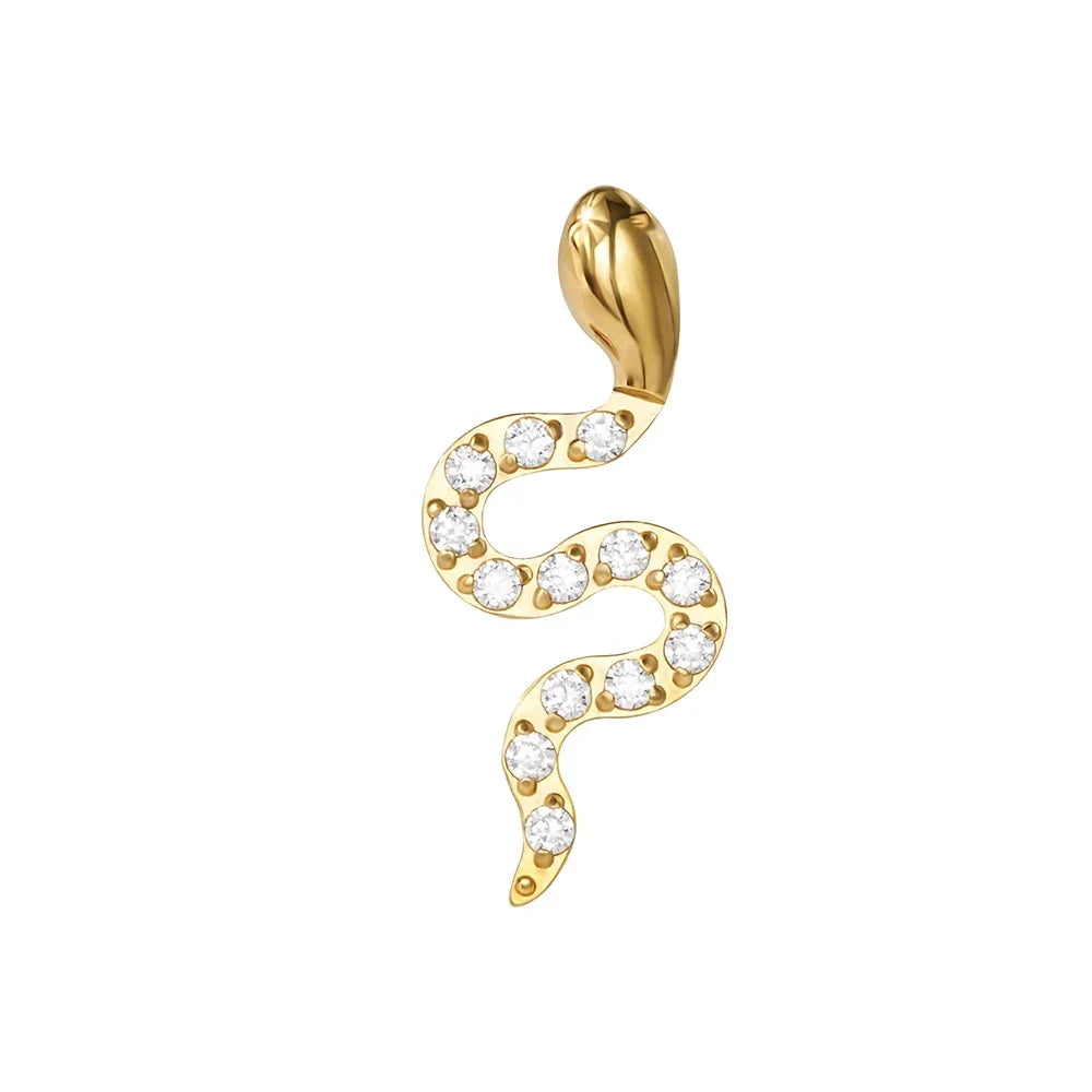 Titanium Snake Internally Threaded Piercing