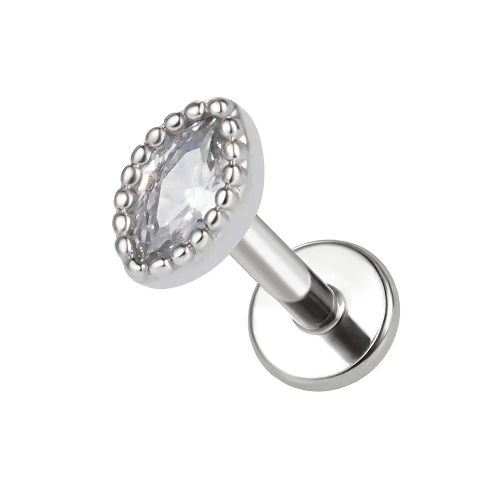 316L Surgical Steel Threaded Labret Piercing