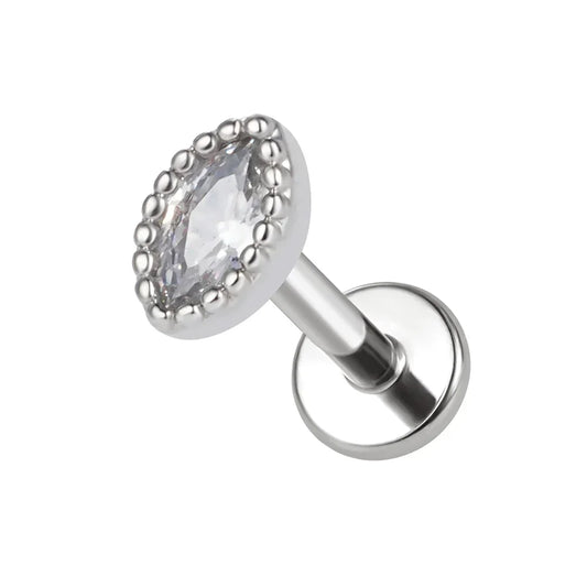 316L Surgical Steel Threaded Labret Piercing