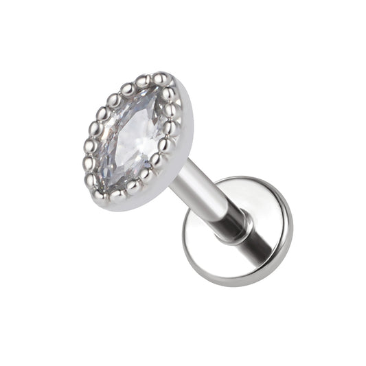 316L Surgical Steel Threaded Labret Piercing