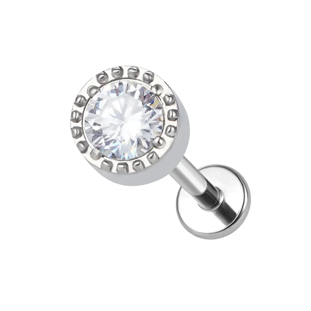 316L Surgical Steel Threaded Labret Piercing