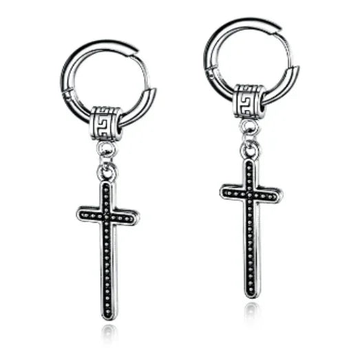 Cross II Men Earrings (1 unit)