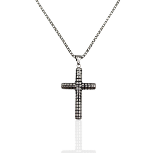 Wooden cross - Men's Necklace