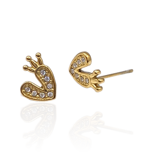 King Heart Earrings