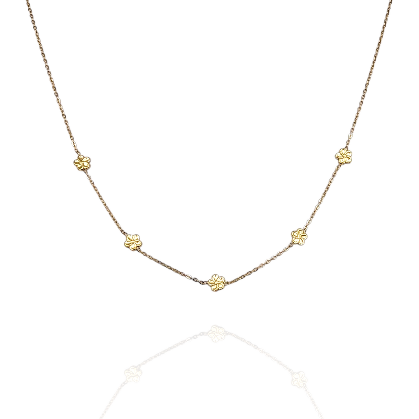 Lady Margarita Necklace waterproof jewelry in stainless steal gold 18 kt Fuerteventura 