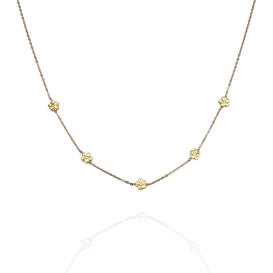 Lady Margarita Necklace waterproof jewelry in stainless steal gold 18 kt Fuerteventura