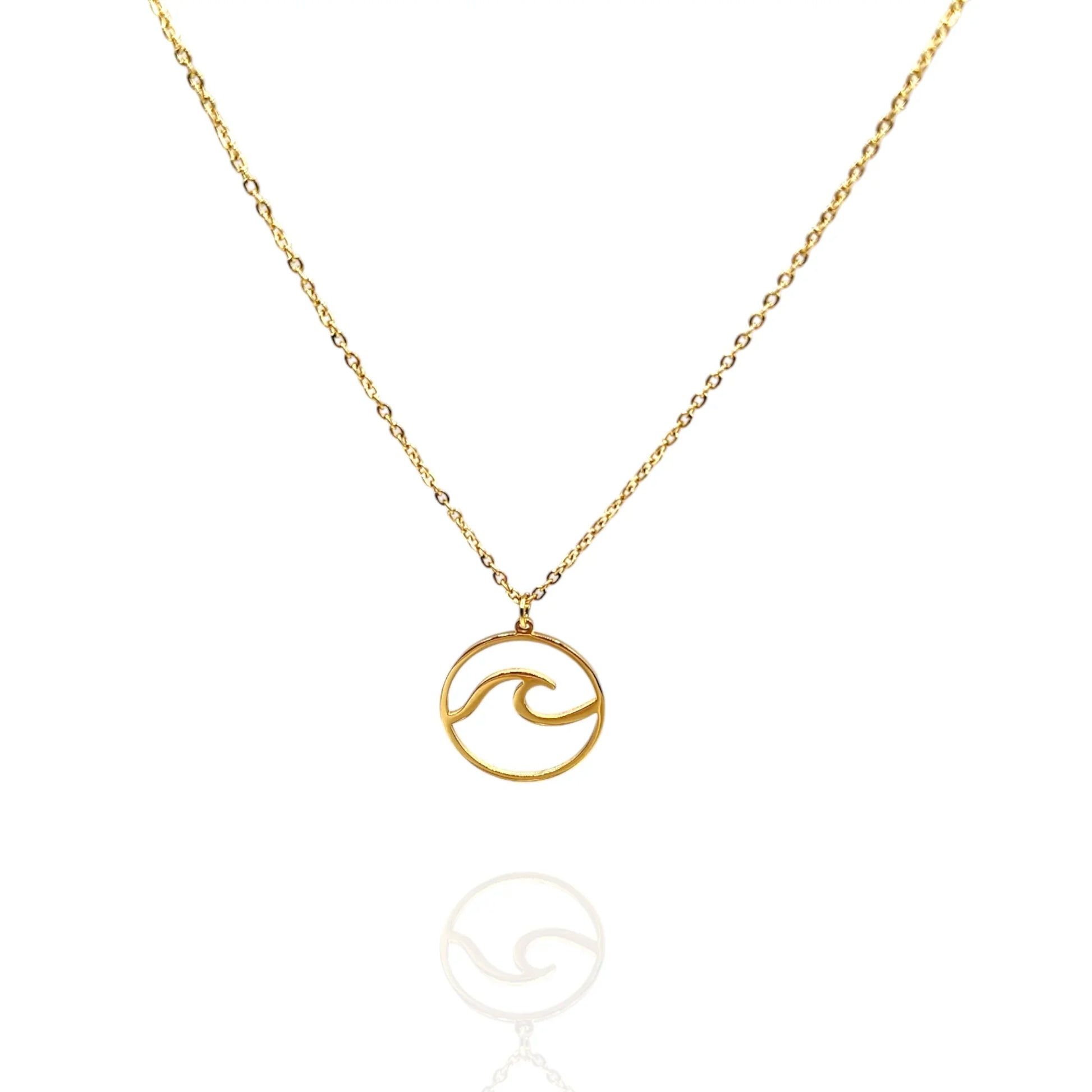 wave necklace waterproof ailana jewelry in stainlees. Gioielli resistenti all'acqua