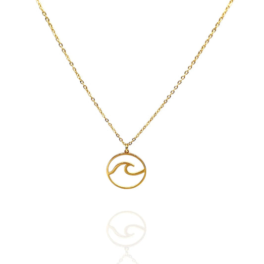 wave necklace waterproof ailana jewelry in stainlees. Gioielli resistenti all'acqua