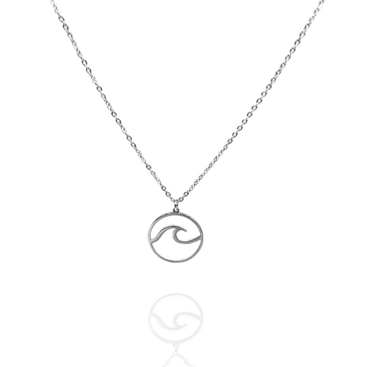 wave necklace waterproof ailana jewelry in stainlees. Gioielli resistenti all'acqua