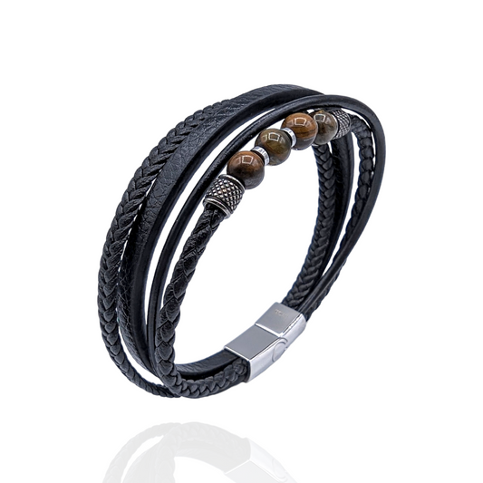 Dagma Bracelet (Leather and stones)