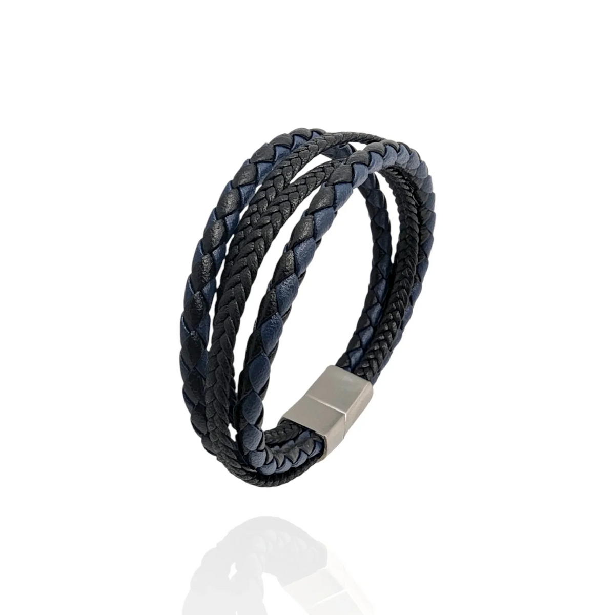 Pulsera en cuero trezado