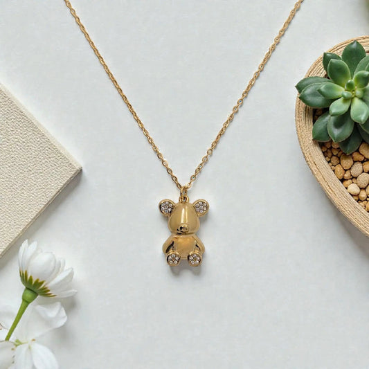 OSO TEDDY CON ZIRCONE DORADO