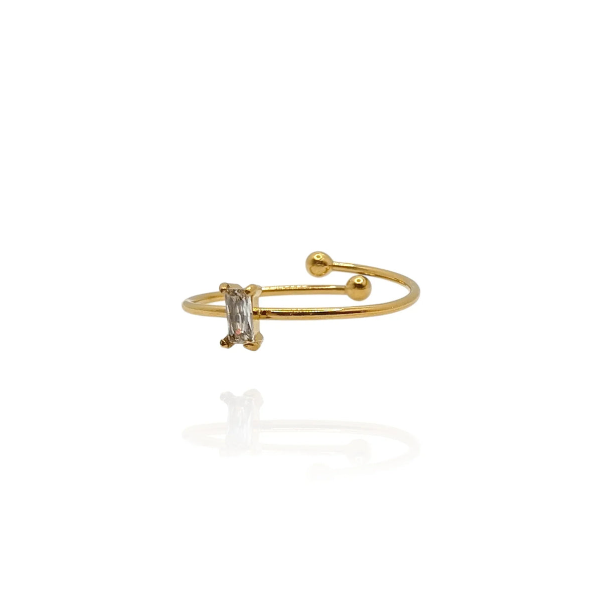 Anillo fino con Zirconia - AILANA JEWELRY