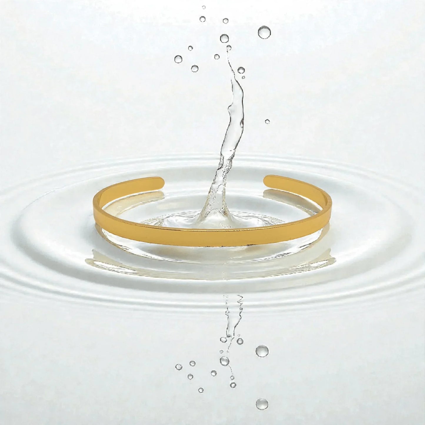 Brazalete rígido dorado - AILANA JEWELRY