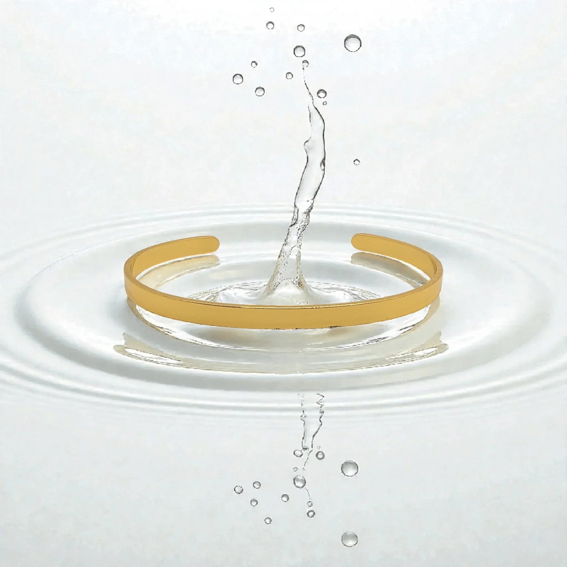 Brazalete rígido dorado - AILANA JEWELRY