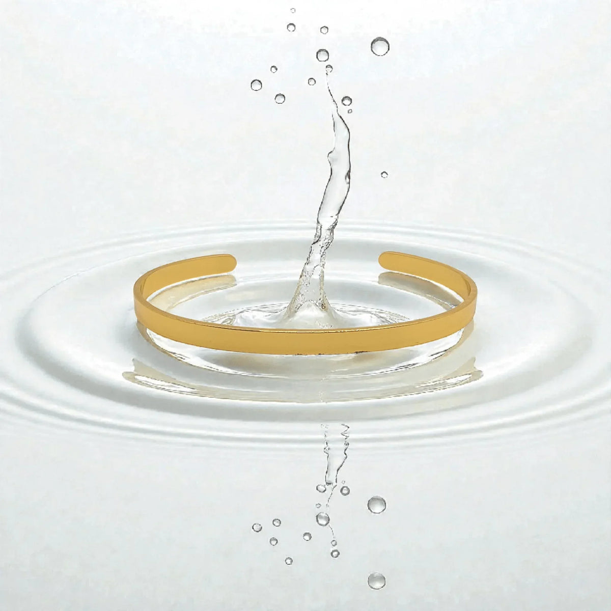 Brazalete rígido dorado - AILANA JEWELRY