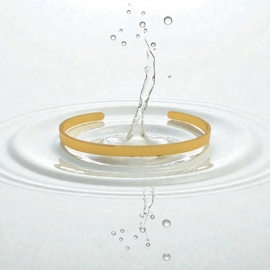 Brazalete rígido dorado - AILANA JEWELRY