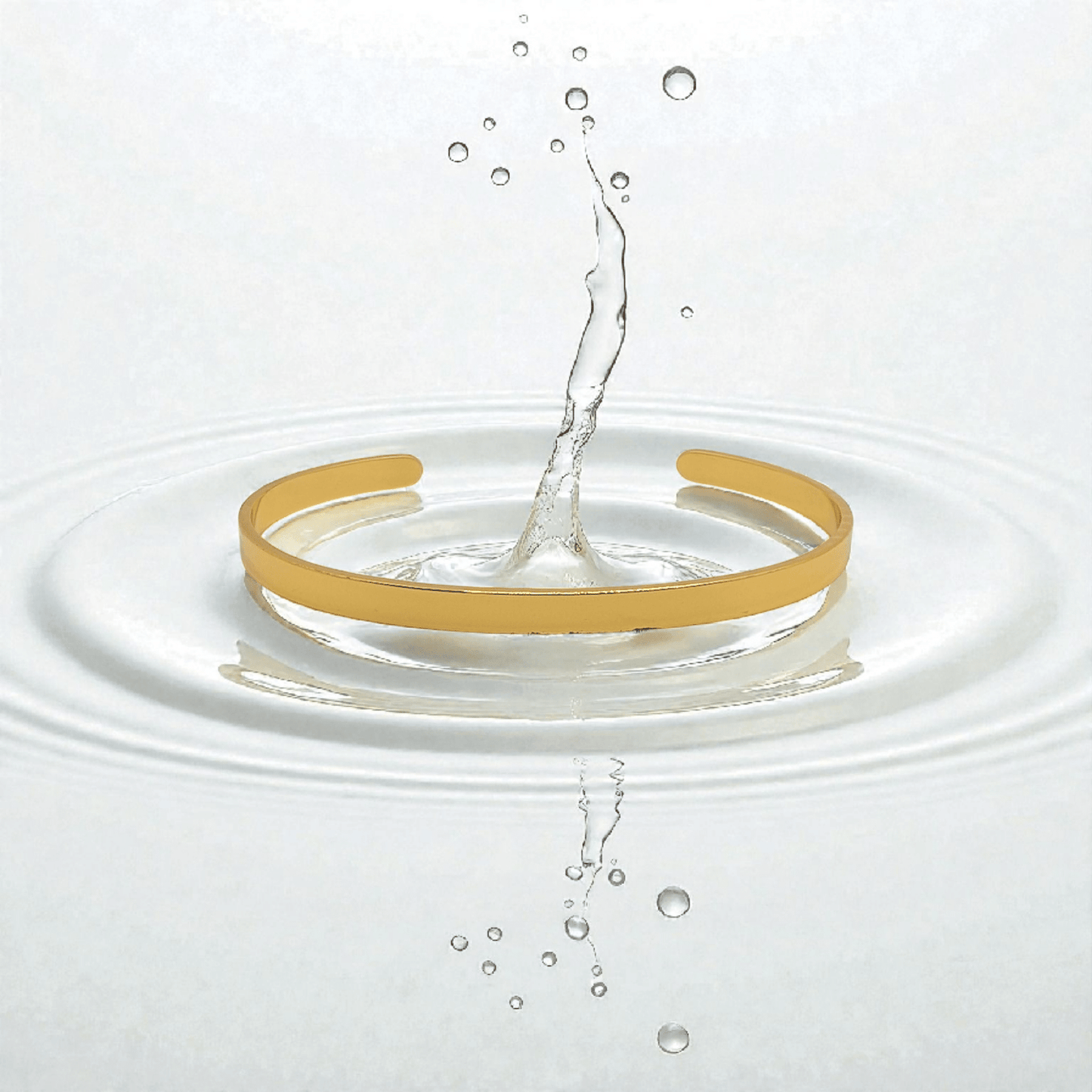 Brazalete rígido dorado - AILANA JEWELRY