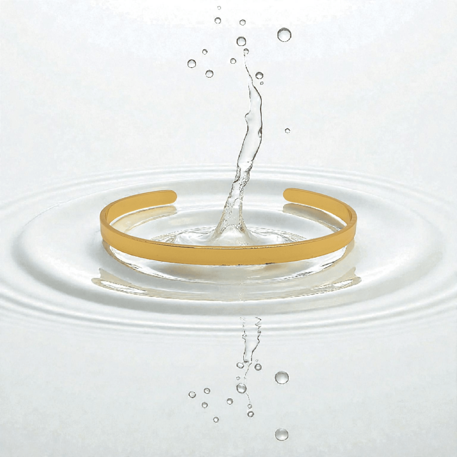 Brazalete rígido dorado - AILANA JEWELRY