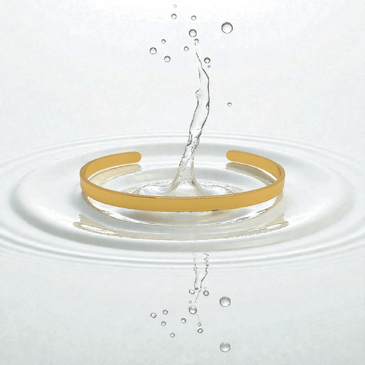 Brazalete rígido dorado - AILANA JEWELRY