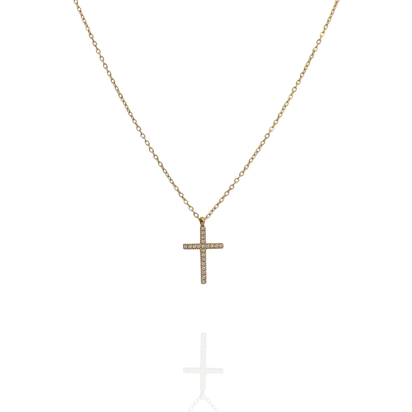 Colgante con Cruz y zircones - AILANA JEWELRY