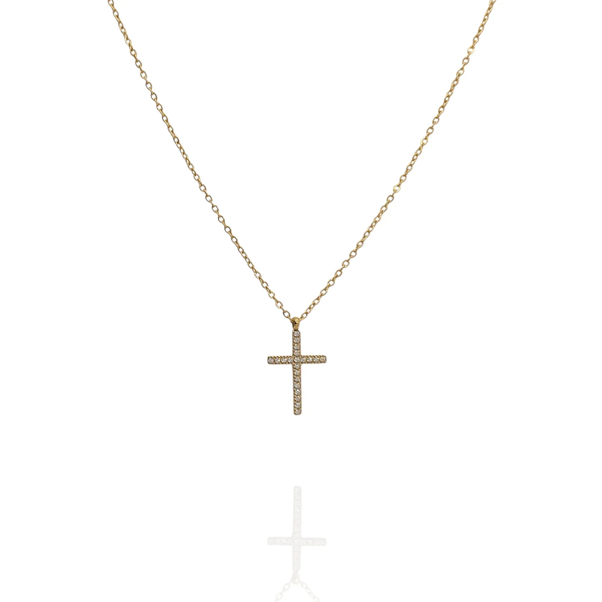 Colgante con Cruz y zircones - AILANA JEWELRY