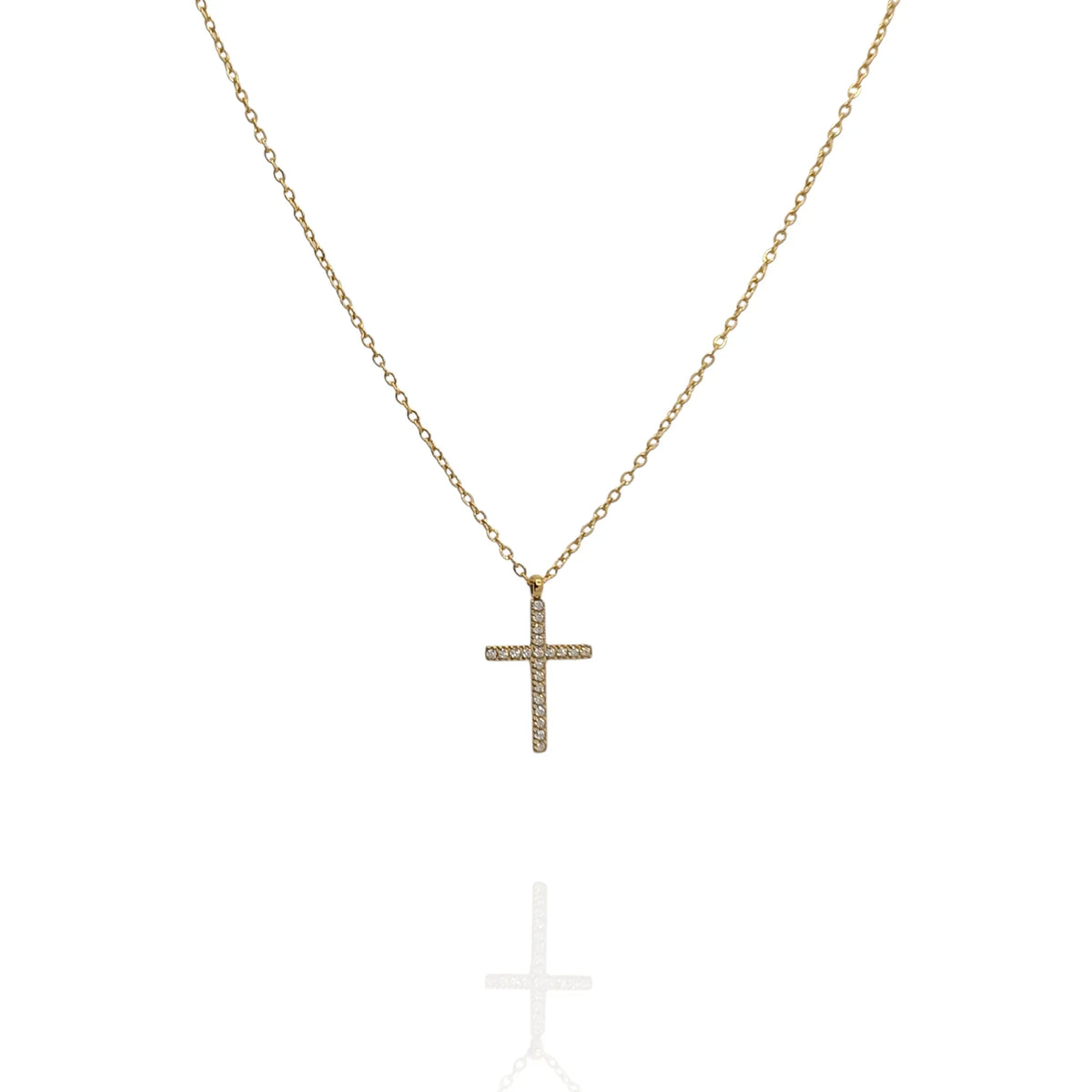 Colgante con Cruz y zircones - AILANA JEWELRY