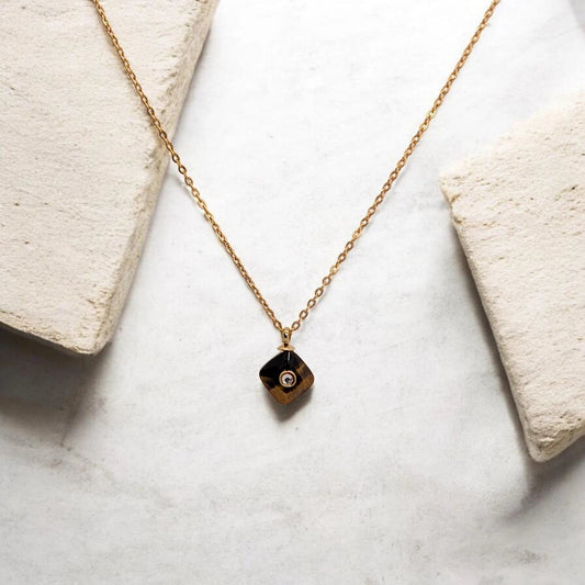 Colgante con Piedra Ojo di Tigre - AILANA JEWELRY