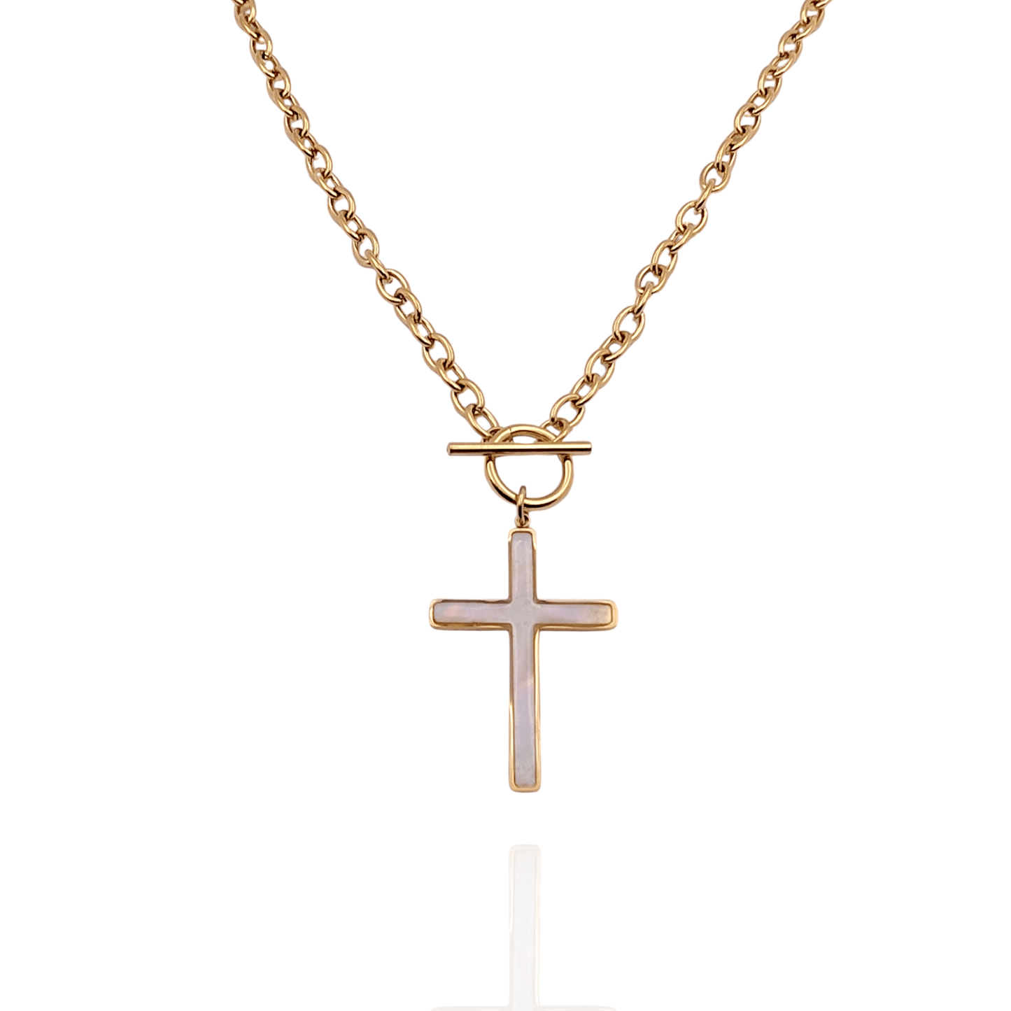 Colgante Cruz con perla - AILANA JEWELRY