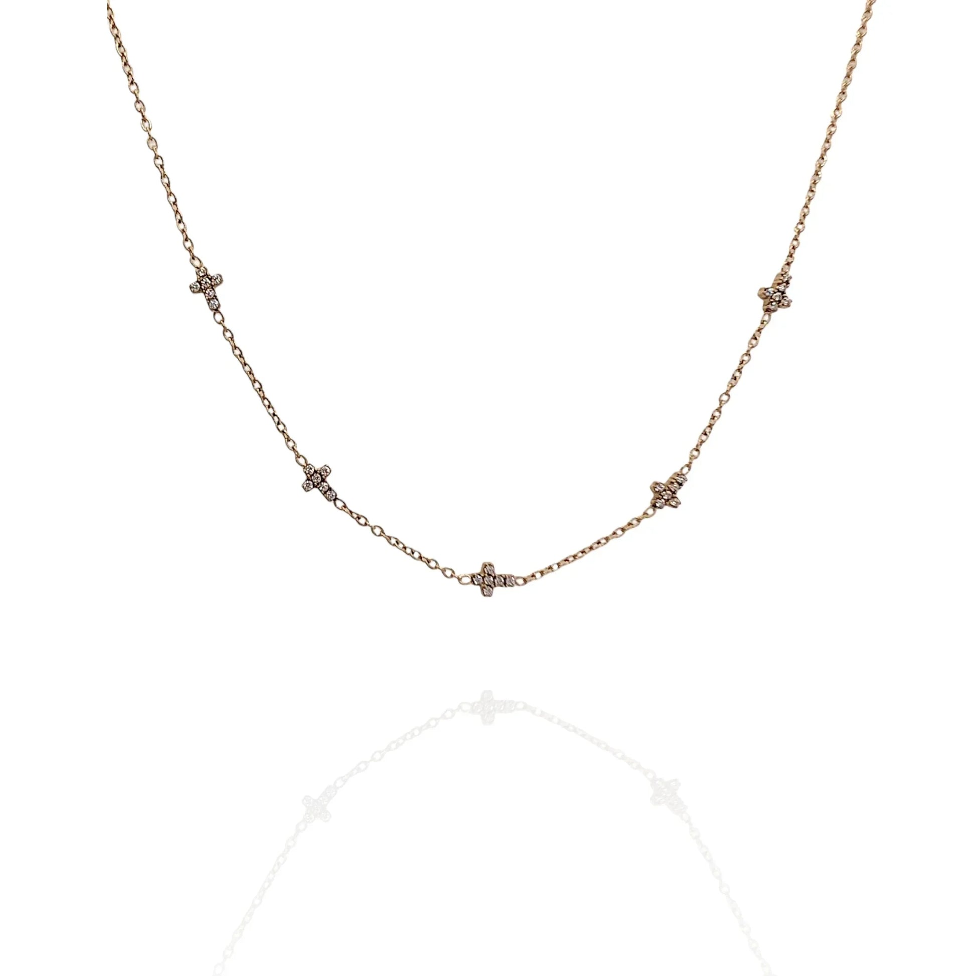 Colgante gargantilla Cruz - AILANA JEWELRY