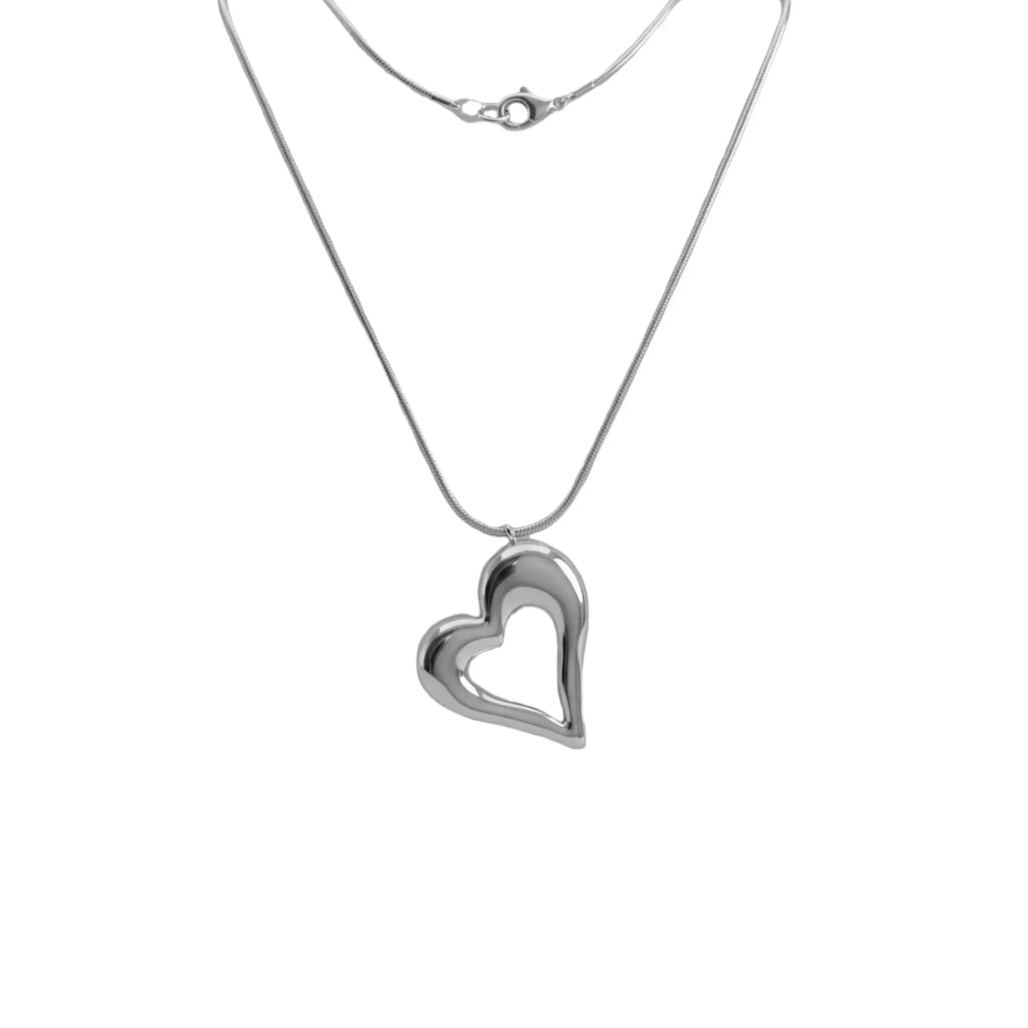 Colgante Largo 80 cm con Corazon - AILANA JEWELRY