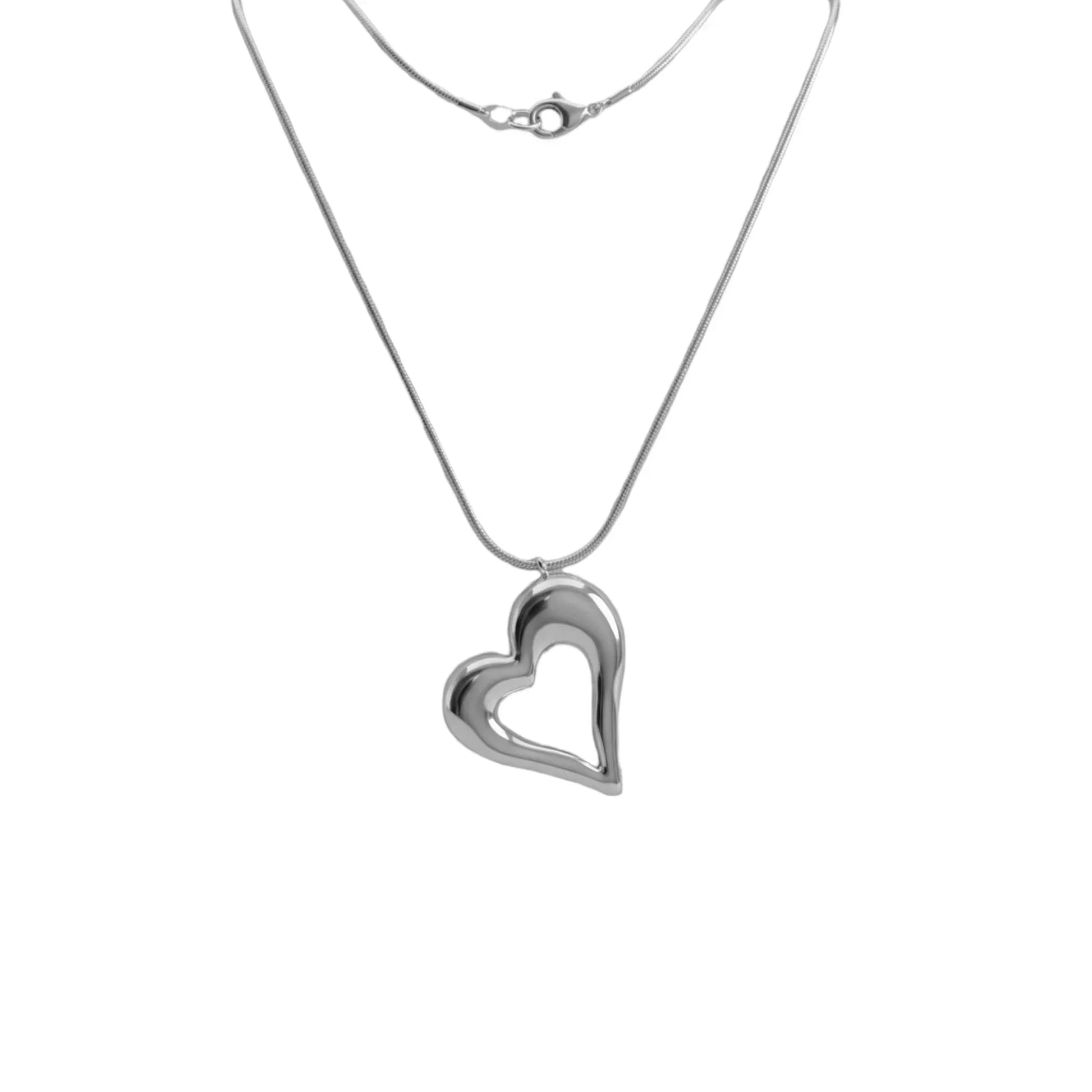 Colgante Largo 80 cm con Corazon - AILANA JEWELRY