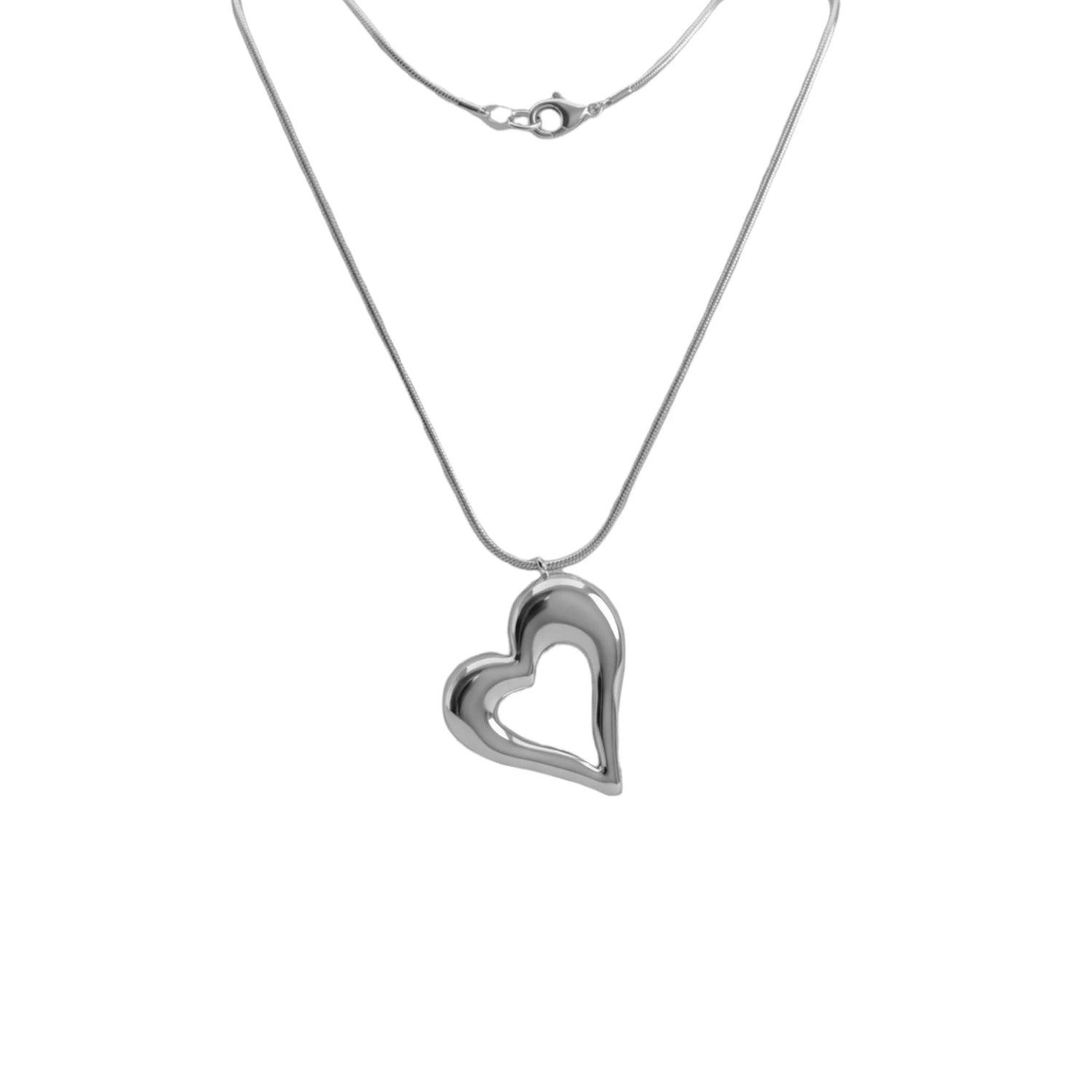 Colgante Largo 80 cm con Corazon - AILANA JEWELRY