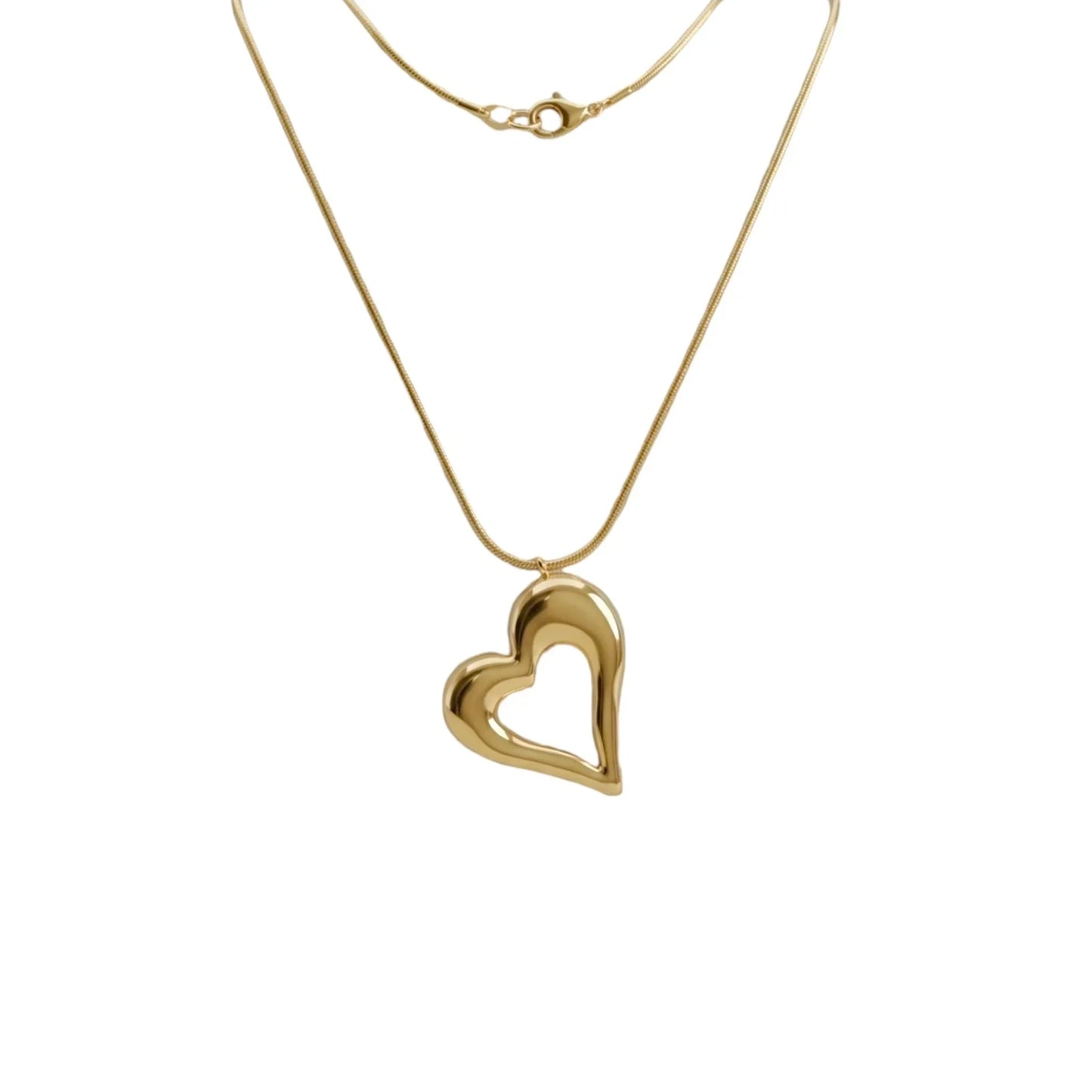 Colgante Largo 80 cm con Corazon - AILANA JEWELRY