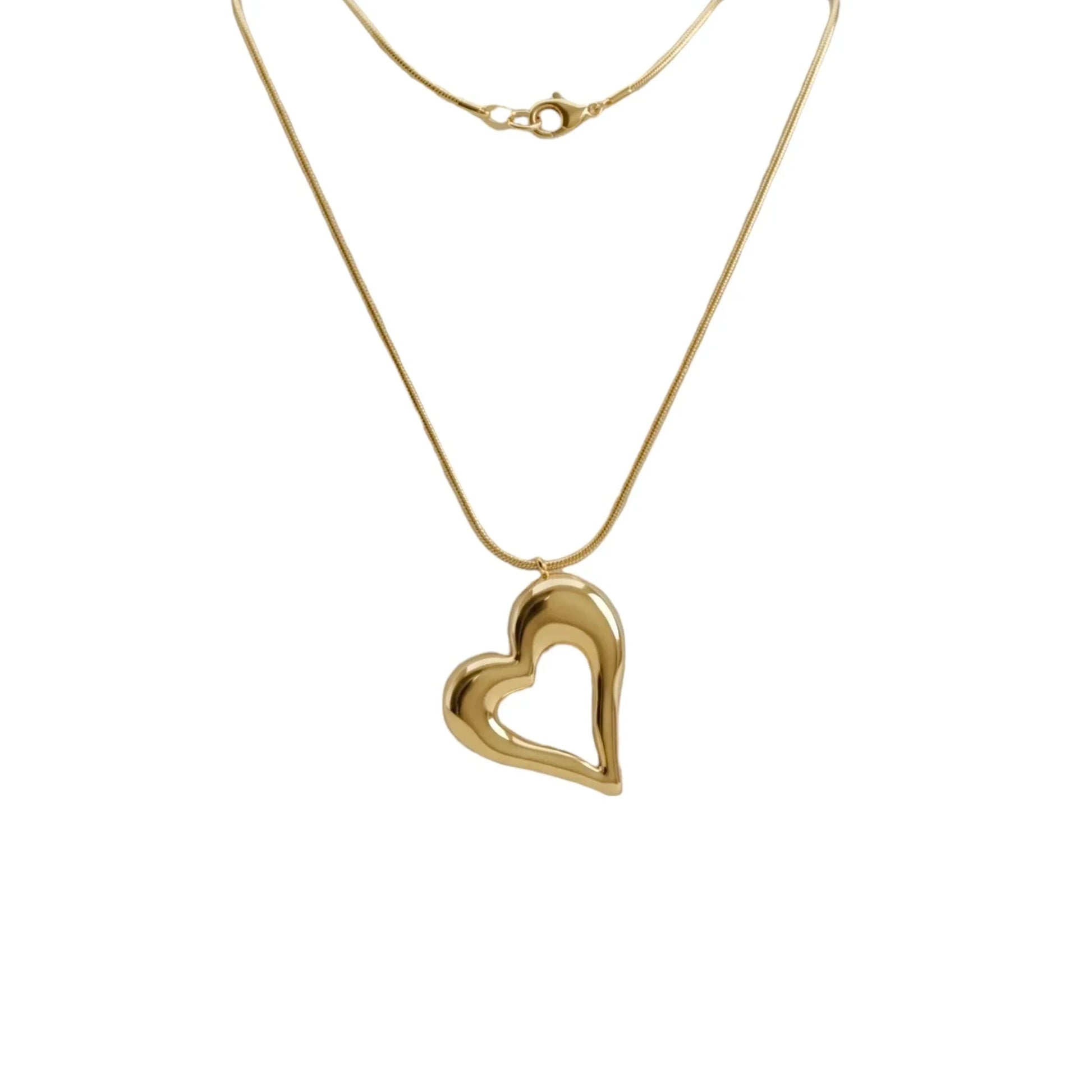 Colgante Largo 80 cm con Corazon - AILANA JEWELRY
