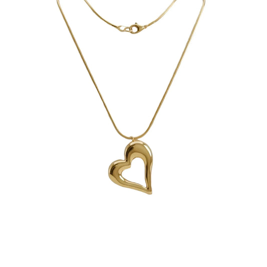 Colgante Largo 80 cm con Corazon - AILANA JEWELRY