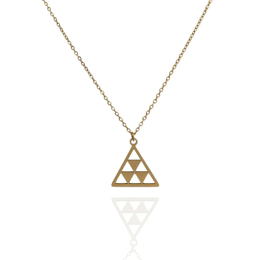 Colgante Pintadera Triangular - AILANA JEWELRY