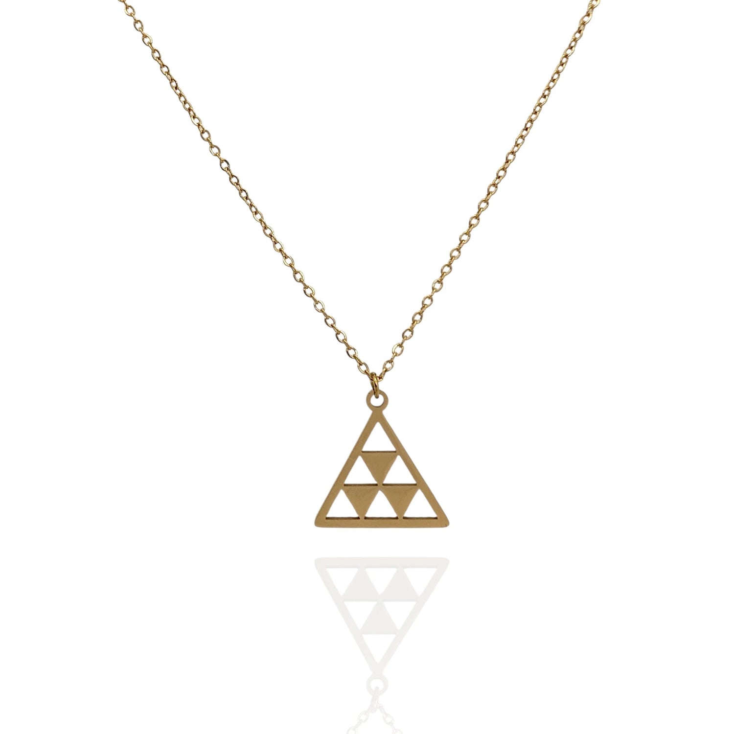 Colgante Pintadera Triangular - AILANA JEWELRY