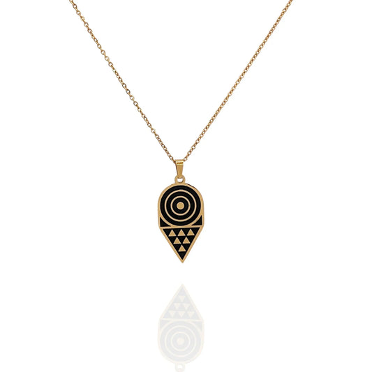 Colgante Pintadera Triangular Canaria - AILANA JEWELRY