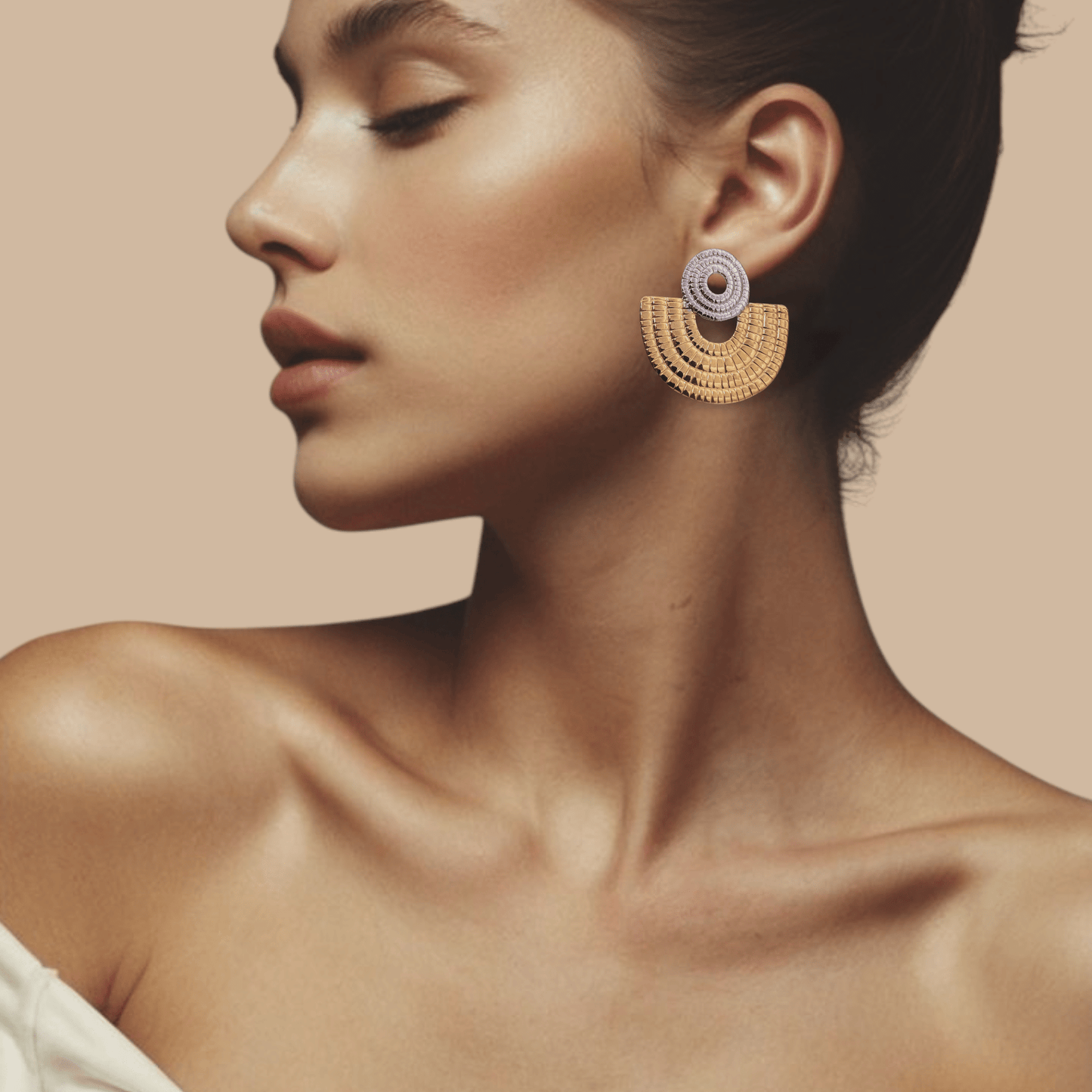 Maya duo Earrings - AILANA JEWELRY