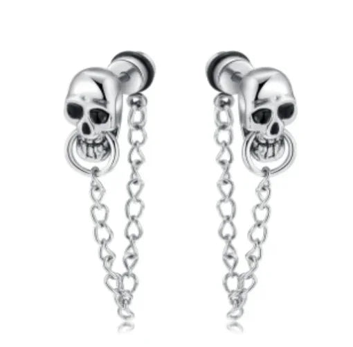 Skull Men Earrings (1 unit)